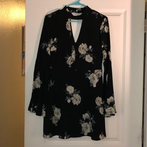 Bell sleeved floral dress